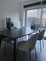 Zwarte eettafel 2m, Ophalen, Gebruikt, 50 tot 100 cm, Modern