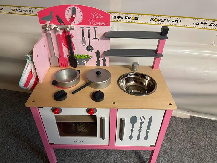 Cuisine en bois Janod, Kinderen en Baby's, Speelgoed | Speelkeukens, Zo goed als nieuw, Hout, Ophalen