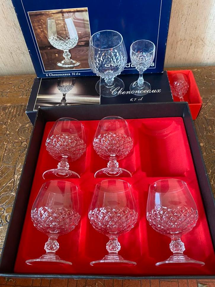 Kristalglazen van Arques - LONGCHAMP & CHENONCEAUX it, Verzamelen, Glas en Drinkglazen, Zo goed als nieuw, Ophalen