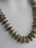 Prachtige halsketting met natuurstenen, Ophalen of Verzenden, Zo goed als nieuw, Steen of Mineraal