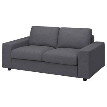 Zetel tweezit VIMLE (IKEA) incl. 2 neksteunen, middengrijs disponible aux enchères