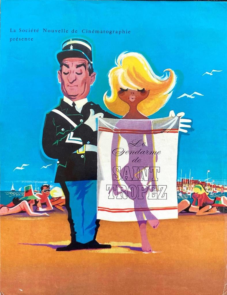 Louis de Funès - Gendarme de St.Tropez - Exploitation ciné, Collections, Enlèvement ou Envoi, Rectangulaire vertical, Utilisé