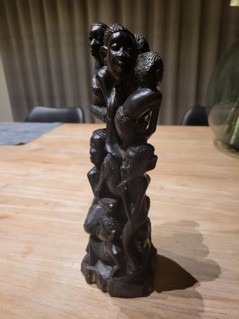 Ebbenhouten familieboom, Antiek en Kunst, Kunst | Beelden en Houtsnijwerken, Ophalen