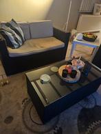 Ensemble de salon 2x1 et 2 places et table avec verre, Maison & Meubles, Canapés | Coins salons complets, Enlèvement