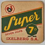 Super 7 sous-bock bierviltje bierdeckel coaster small size, Enlèvement ou Envoi, Utilisé, Sous-bock