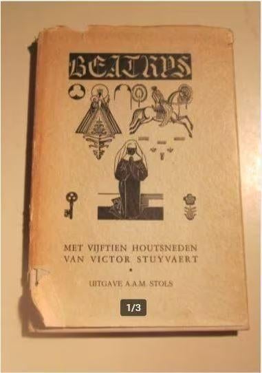 Oud KunstBoek - Beatrijs - houtsneden van Victor Stuyvaert, Ophalen of Verzenden, Gelezen