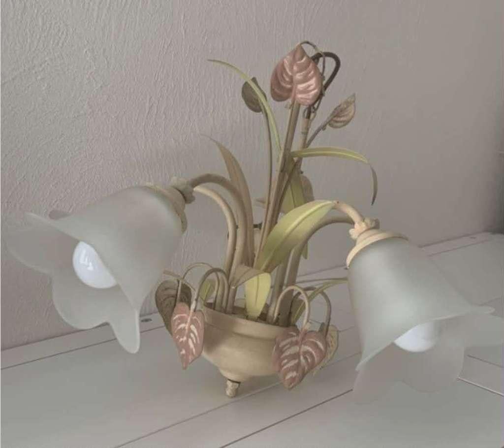 Lustres vintages motif floral / 4 disponibles, Antiquités & Art, Enlèvement