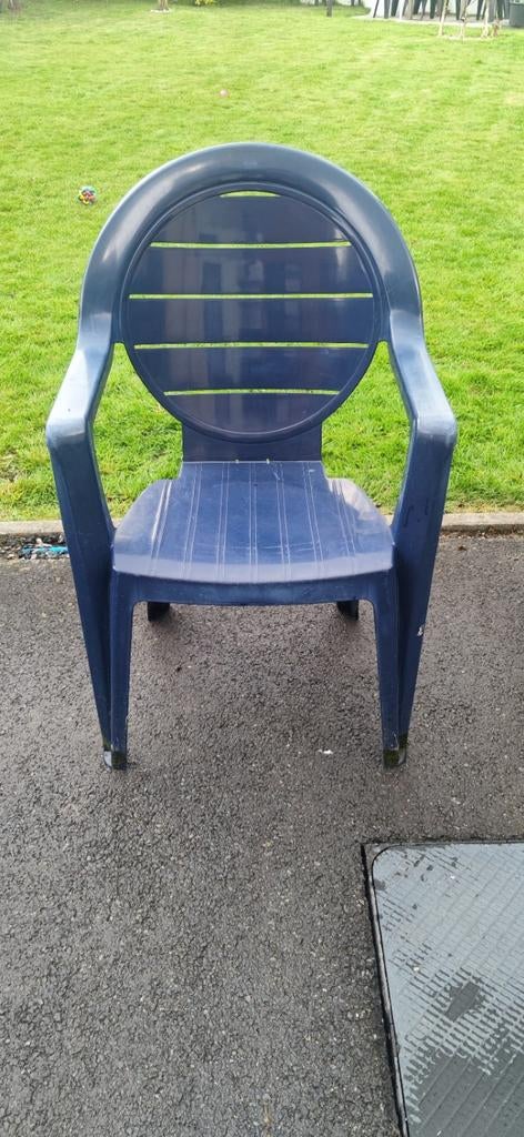 Tuinstoelen blauw 9 stuks, Ophalen