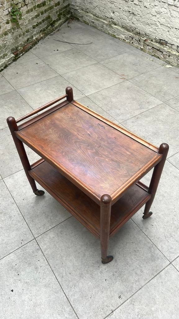 Keukentrolley uit hout, op wieltjes, Ophalen, Zo goed als nieuw