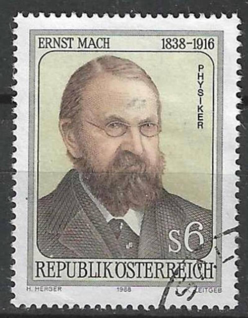 Autriche 1988 - Yvert 1740 - Ernst Mach (ST), Timbres & Monnaies, Timbres | Europe | Autriche, Envoi, Affranchi