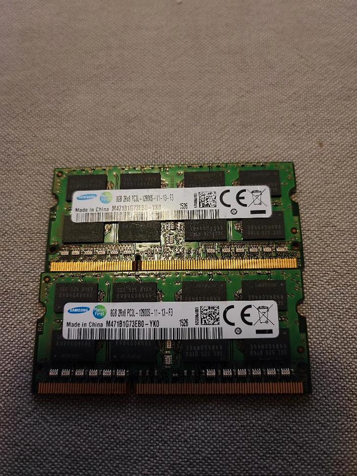Samsung 2 8GB DDR3L-1600, Informatique & Logiciels, Mémoire RAM, DDR4, Envoi