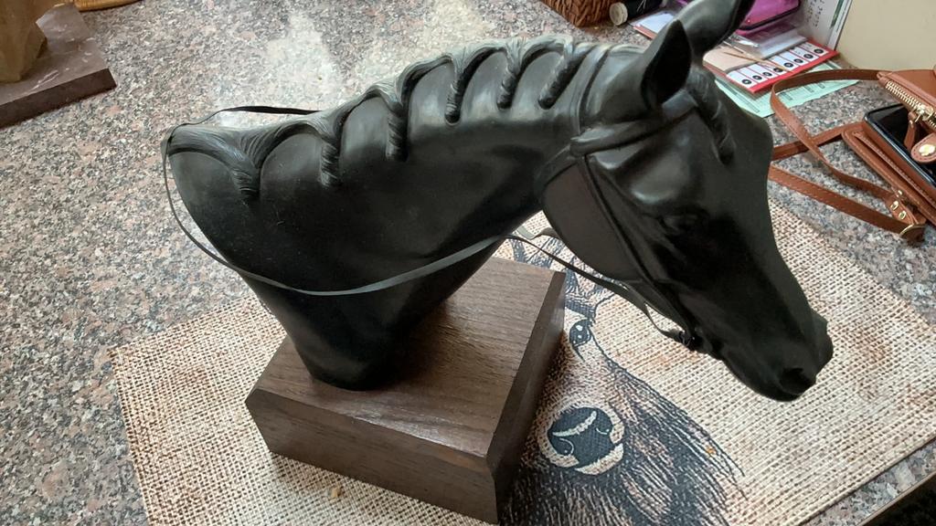 Bronzen paardenhoofd, Ophalen, Brons