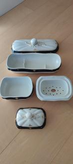 Joli porte-savon et ensemble salle de bains (5 pièces), Antiquités & Art, Enlèvement