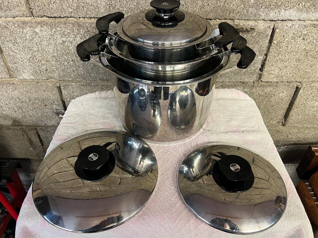 3 casseroles neuve de qualité amc, Maison & Meubles, Neuf, Inox, Enlèvement ou Envoi, Plaque céramique