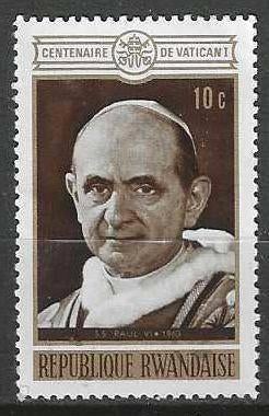 Rwanda 1970 - Yvert 400 - Paus Paulus VI (PF), Postzegels en Munten, Postzegels | Afrika, Postfris, Verzenden