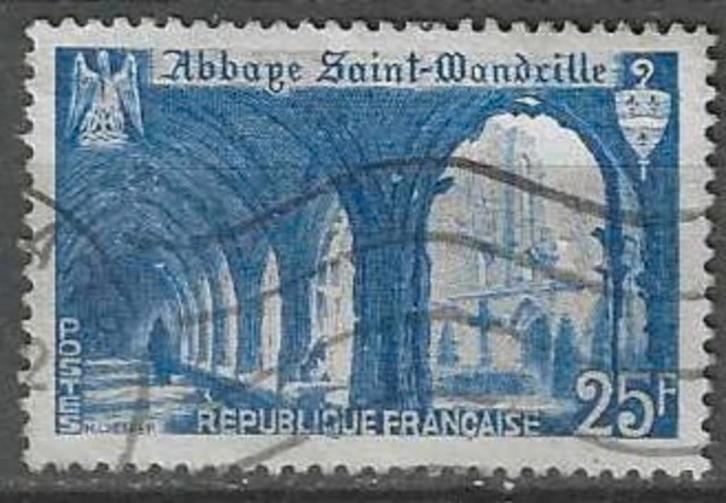 Frankrijk 1949 - Yvert 842 - Abdij van Saint-Wandrille (ST), Postzegels en Munten, Postzegels | Europa | Frankrijk, Gestempeld