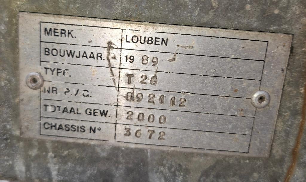 Grote remorque - aanhangwage 4000mm x 2400mm Louben, Enlèvement, Utilisé