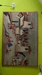 Groot handgeweven tapijt Peru, in houten kader, Hobby en Vrije tijd, Ophalen, Gebruikt