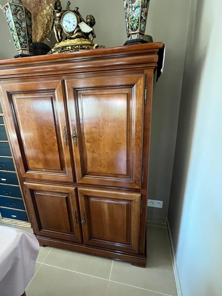 5-delige Woonkamerset – Hoogwaardig Klassiek Kersenhout, Huis en Inrichting, Complete eetkamers, Zo goed als nieuw, Ophalen