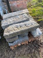 Blauwe hardsteen borduren, Tuin en Terras, Ophalen, Zo goed als nieuw