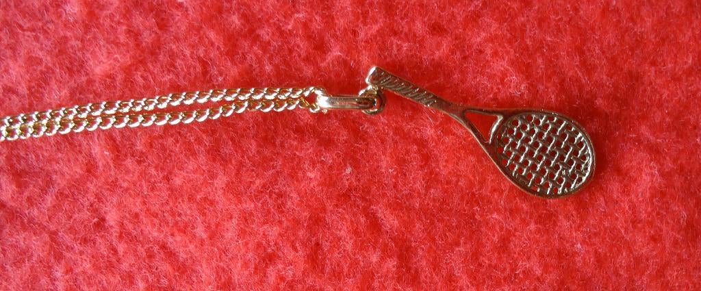 Juweel- ketting met tennisracket, Neuf, Enlèvement ou Envoi, Autres matériaux, Avec perle