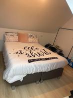 Boxspring (twijfelaar) 140cm, Enlèvement, Comme neuf, Queen size