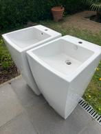 Volle wastafel staand, Doe-het-zelf en Bouw, Sanitair, Ophalen, Gebruikt, Steen, Wastafel