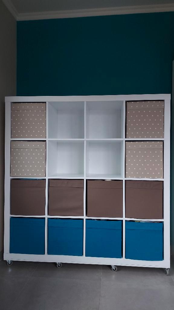 Armoire Kallax - renforcée + 8 roues, Maison & Meubles, Armoires | Bibliothèques, Utilisé, 100 à 150 cm, 150 à 200 cm, 25 à 50 cm