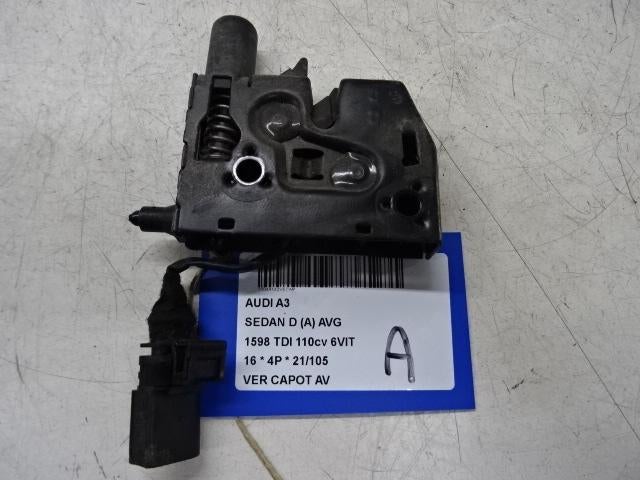 SERRURE CAPOT Audi A3 Limousine (8VS / 8VM), Utilisé, Audi