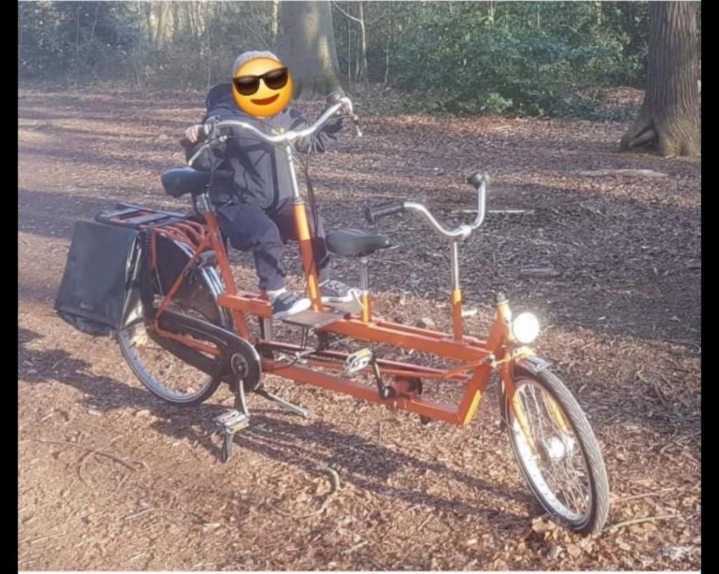 Kind ouder tandem, Fietsen en Brommers, Ophalen, Gebruikt, Minder dan 10 versnellingen, Onderwater