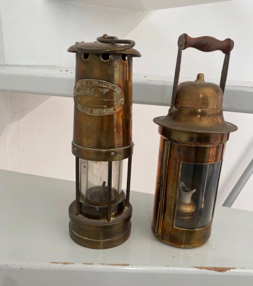 2 lampes de bateau anciennes, lampes de mineur, Enlèvement