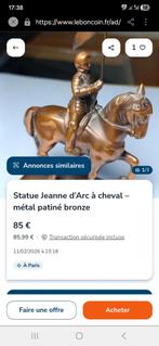 Standbeeld van Jeanne d'Arc te paard, Ophalen of Verzenden, Brons