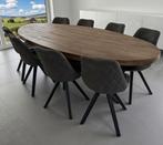 Grande table ovale en bois 8 personnes, Enlèvement, Ovale, Métal