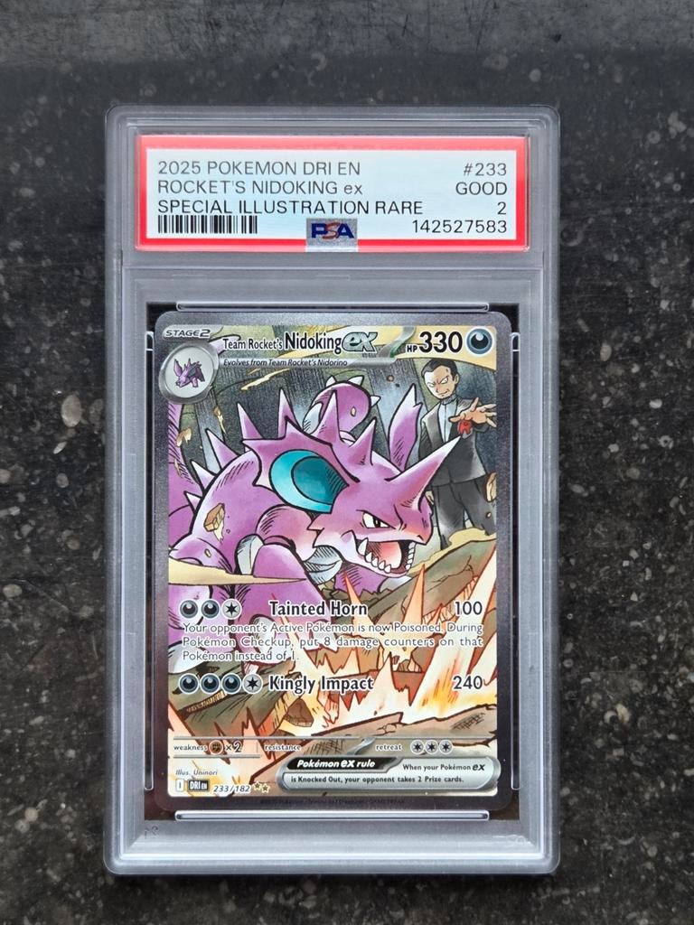 Team Rocket's Nidoking PSA 2 (POP 1), Enlèvement ou Envoi, Neuf, Cartes en vrac, Foil