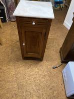 houten nachtkastje met marmeren blad, Ophalen, Hout