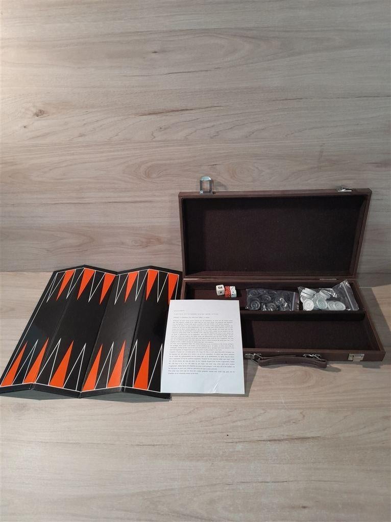Backgammon in koffer - s6083, Verzenden, Zo goed als nieuw