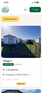 Stacaravan. 11 op 4, op perfect onderhouden staanplaats,, Caravans en Kamperen, Stacaravans, Tot en met 4