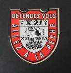 Oude sticker X 21 Nantes Allez a la Pêche, Verzamelen, Stickers, Ophalen of Verzenden, Zo goed als nieuw
