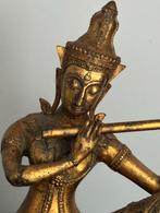 Paire de Statue en Bronze Doré Bouddha - Thaïlande, Antiquités & Art, Enlèvement ou Envoi