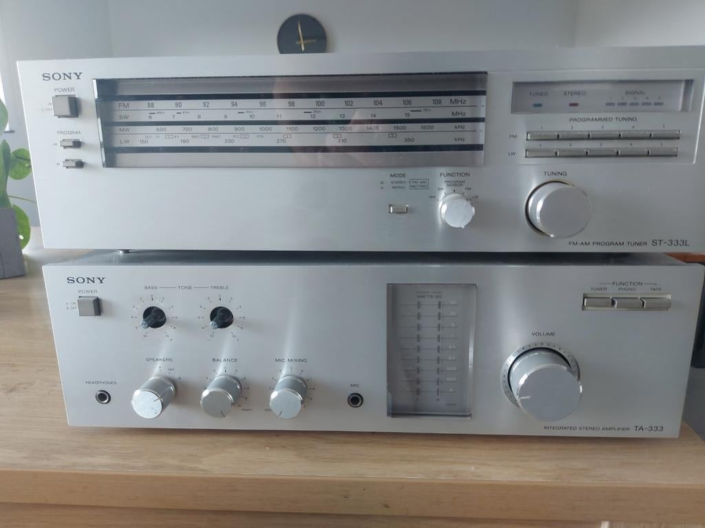 Vintage Sony versterker + tuner, Audio, Tv en Foto, Stereoketens, Ophalen of Verzenden, Sony