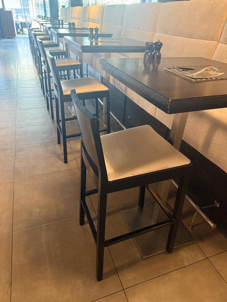 Professioneel Eettafel Stoelen en barkrukken, Huis en Inrichting, Stoelen, Gebruikt, Vijf, Zes of meer stoelen, Hout, Zwart, Ophalen