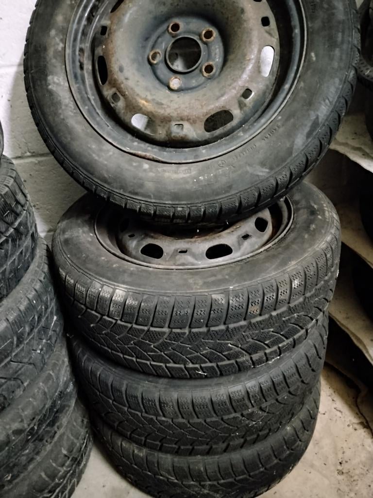 Pneu hiver 185/60 R14 sur 5x100, Autos : Pièces & Accessoires, Pneus & Jantes, Pneus et Jantes, Pneus hiver, 14 pouces, 185 mm