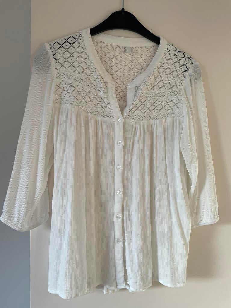 Mooie blouse, Kleding | Dames, Topjes, Ophalen of Verzenden, Zo goed als nieuw, Maat 38/40 (M), Wit