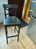 Chaises de bar noires, Maison & Meubles, Comme neuf, Enlèvement, Bois, Quatre