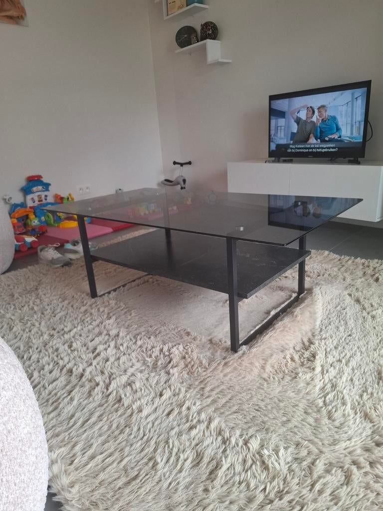 Table basse en verre, Maison & Meubles, 100 à 150 cm, Moins de 50 cm, Comme neuf, Verre