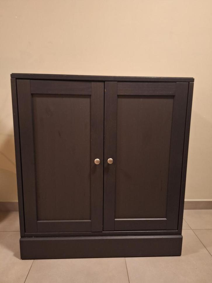 Houten kast donkerbruin - IKEA HAVSTA, Maison & Meubles, Armoires | Armoires murales, Utilisé, Moins de 100 cm, Moins de 150 cm