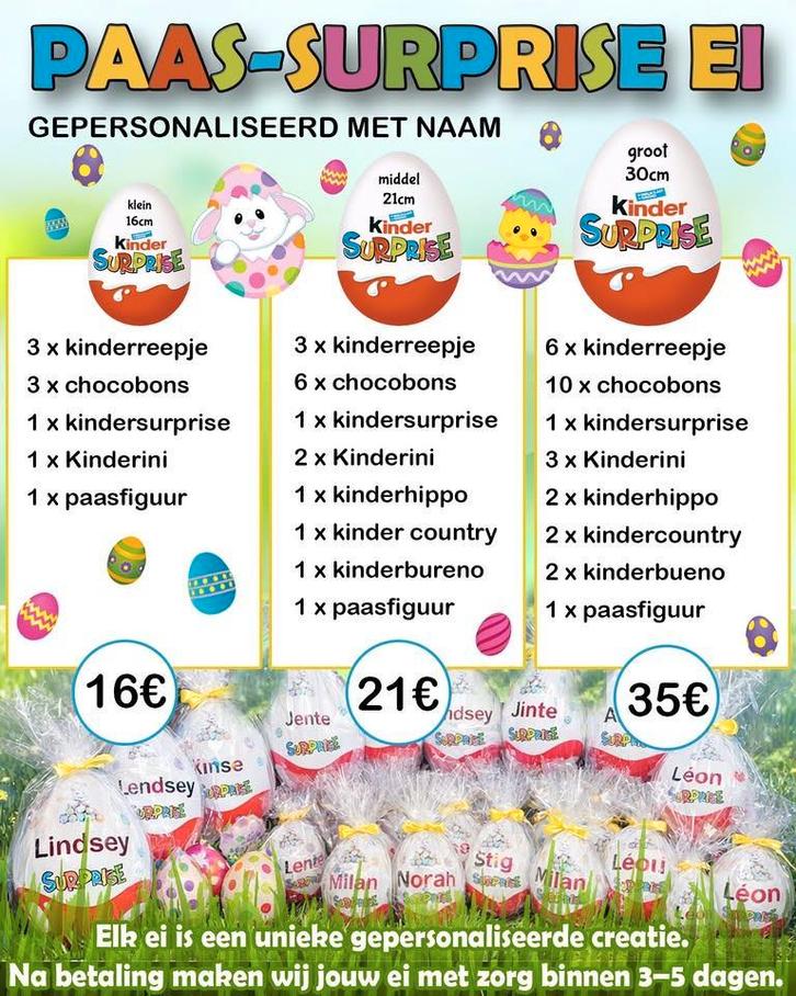 gepersonaliseerd surprise-ei, Divers, Pâques, Neuf, Enlèvement ou Envoi