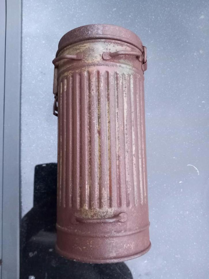 Étui pour masque à gaz camouflé allemand WW2, original, Collections, Objets militaires | Seconde Guerre mondiale, Enlèvement ou Envoi