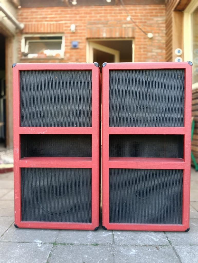 2 x Sound Out UK full range luidsprekerkasten Vintage, Audio, Tv en Foto, Luidsprekerboxen, Gebruikt, 120 watt of meer, Front, Rear of Stereo speakers
