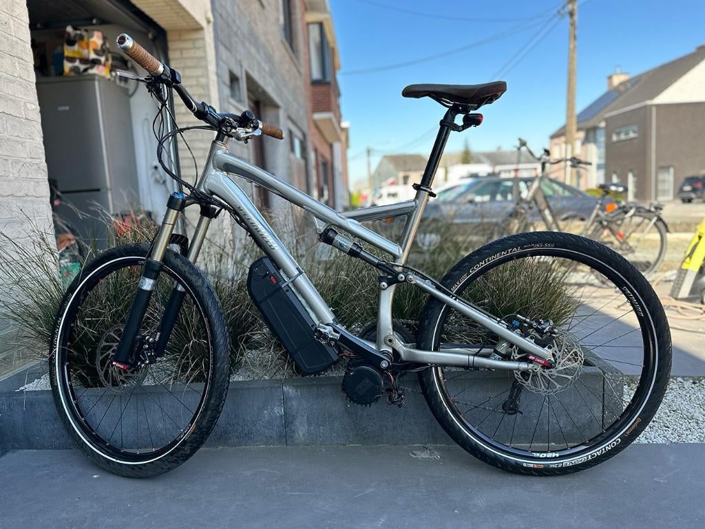 Specialized Stump Jumper Full Suspension MTB + BAFANG 1000W, Gebruikt, Schijfrem, 53 tot 57 cm, Ophalen